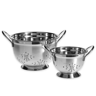 stainless steel colander set