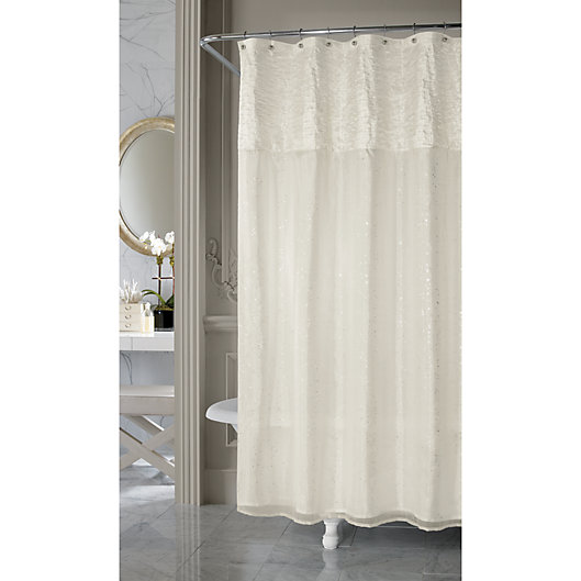 Alternate image 1 for Nicole Miller Sparkle Fabric Shower Curtain