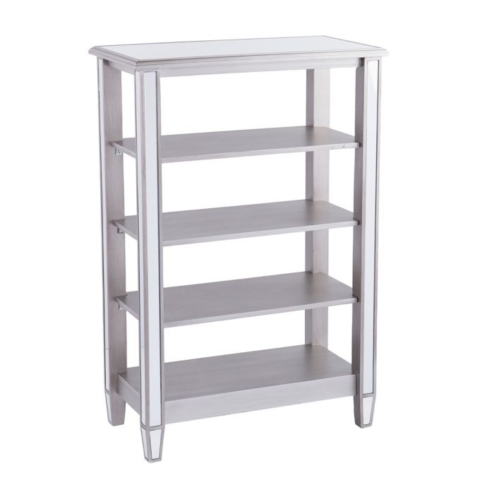Modern Silver Bookcase for Small Space