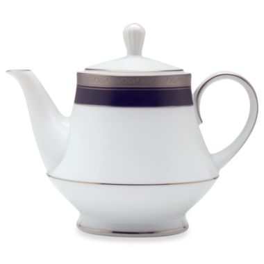 Noritake&reg; Crestwood Cobalt Platinum Teapot. View a larger version of this product image.