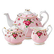 Royal Albert New Country Roses 3-Piece Tea Set in Pink