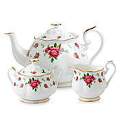 Royal Albert New Country Roses 3-Piece Tea Set in White