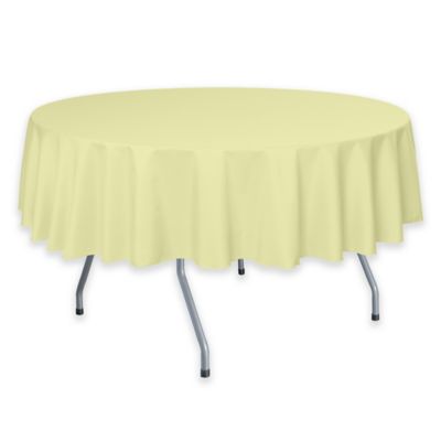 60 Inch Round Tablecloth In Maize, 60 Inch Round Tablecloth Disposable