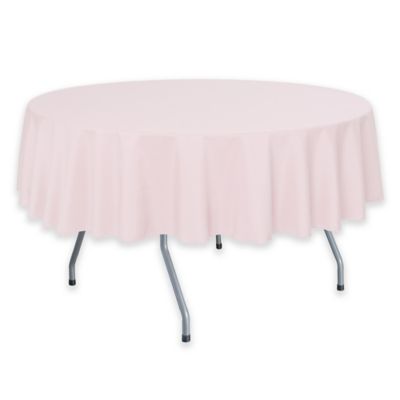 Pink Polyester Tablecloth Bed Bath, Disposable Tablecloths For 60 Inch Round Tables