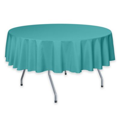 Solid 60 Inch Round Tablecloth In Turquoise Blue Accuweather Shop