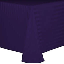 Stain-Resistant Polystripe 60-Inch x 84-Inch Oval Tablecloth