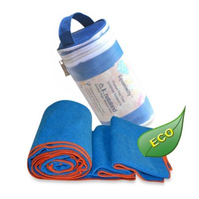 Equanimity Yoga Towel in Blue