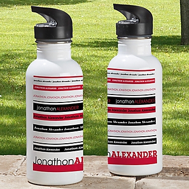 Signature Stripe 20 oz. Water Bottle. View a larger version of this product image.