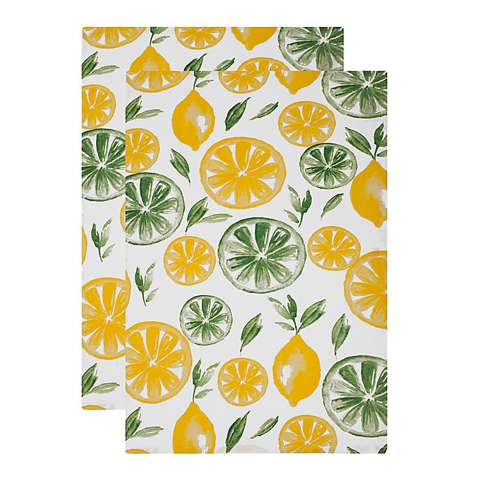 MU Kitchen™ Lemon Lime Designer Print Kitchen Towels (Set of 2)