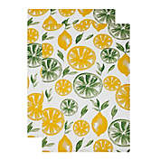 MU Kitchen&trade; Lemon Lime Designer Print Kitchen Towels (Set of 2)