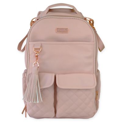 pink and gold diaper bag