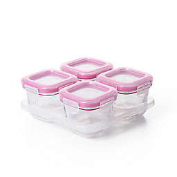 OXO Tot® 4 oz. Glass Baby Food Storage Blocks in Pink