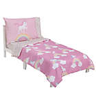 Alternate image 2 for Little Tikes&reg; Rainbows and Unicorns 4-Piece Toddler Bedding Set in Pink