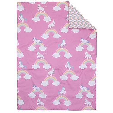 Little Tikes&reg; Rainbows and Unicorns 4-Piece Toddler Bedding Set in Pink. View a larger version of this product image.