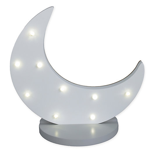 Alternate image 1 for NoJo® White Moon Shaped Standing Marquee Light in White