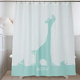 Baby Zoo Animals Personalized Shower Curtain