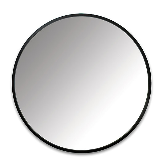 Alternate image 1 for Umbra® 37-Inch Hub Round Wall Mirror in Black
