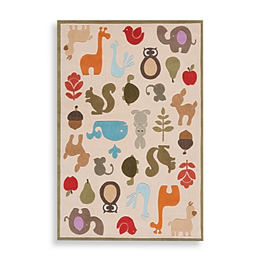 Momeni &#39;Lil Mo Whimsy 8&#39;x10&#39; Area Rug in Ivory. View a larger version of this product image.