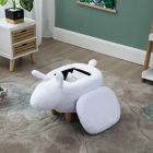 Alternate image 1 for Furnite Style Faux Fur Bunny Storage Ottoman in White