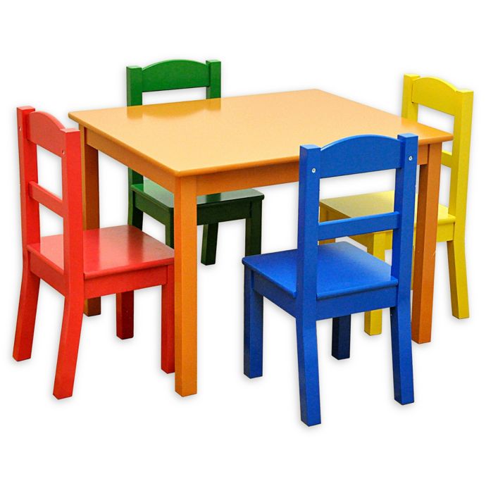 American Kids 5 Piece Table And Chair Set Bed Bath Beyond