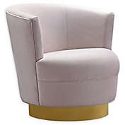 TOV Furniture&trade; Velvet Swivel Noah Chair in Blush