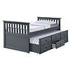 Alternate image 0 for Storkcraft Kids Marco Island Twin Captain&#39;s Bed with Trundle and Drawers in Gray