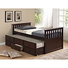 Alternate image 1 for Storkcraft Kids Marco Island Twin Captain&#39;s Bed with Trundle and Drawers