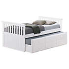 Alternate image 0 for Storkcraft Kids Marco Island Twin Captain&#39;s Bed with Trundle and Drawers in White