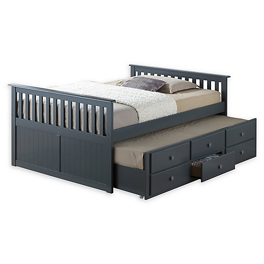 Alternate image 1 for Storkcraft Kids Marco Island Full Captain's Bed with Trundle and Drawers