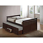 Alternate image 1 for Storkcraft Kids Marco Island Full Captain&#39;s Bed with Trundle and Drawers in Espresso