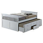 Alternate image 0 for Storkcraft Kids Marco Island Full Captain&#39;s Bed with Trundle and Drawers in White