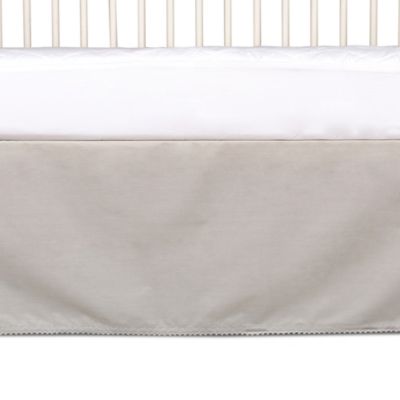 beige crib skirt