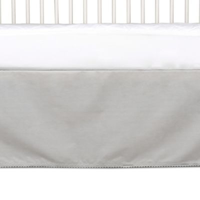 gray crib skirt