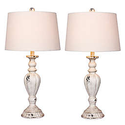 Fangio Lighting Candlestick Resin Table Lamps (Set of 2)