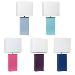 Elegant Designs Modern Leather Table Lamp Collection