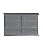 Alternate image 1 for Suite Bebe Bailey 6-Drawer Double Dresser in Grey