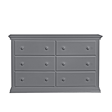 Suite Bebe Bailey 6-Drawer Double Dresser in Grey. View a larger version of this product image.