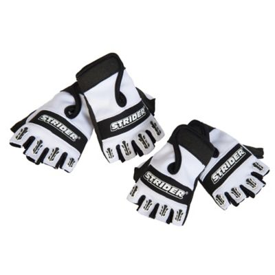 half finger white gloves