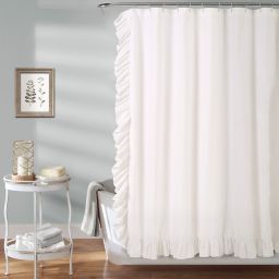 White Ruffled Shower Curtain Bed Bath Beyond