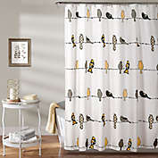Rowley Birds Shower Curtain in Yellow