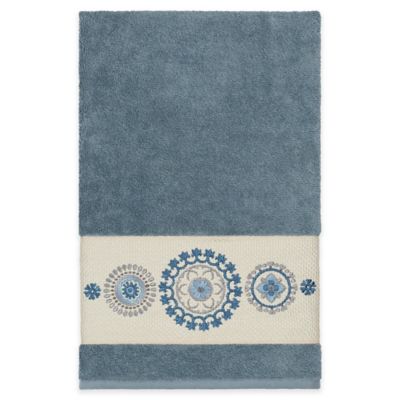 grey patterned bath towels