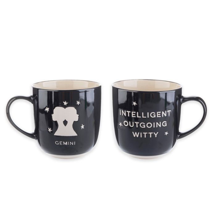 Formations Gemini Zodiac Mug in Black/White Bed Bath & Beyond