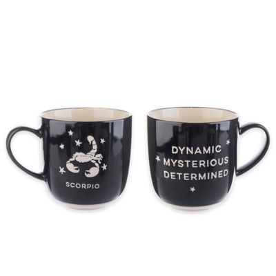 Formations Scorpio Zodiac Mug in Black/White