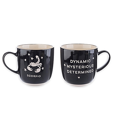 Formations Scorpio Zodiac Mug in Black/White. View a larger version of this product image.