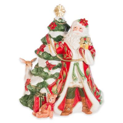 Fitz and Floyd&reg; Cardinal Christmas Santa Cookie Jar