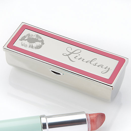 Alternate image 1 for Kiss and Tell Engraved Lipstick Case