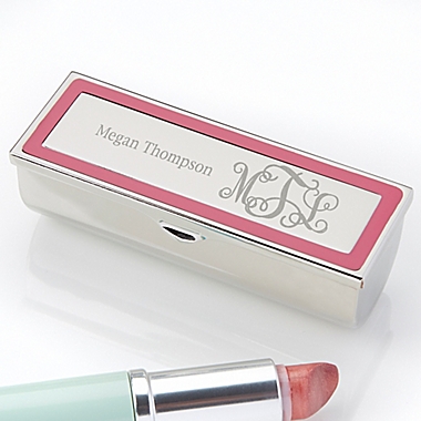 Curly Monogram Engraved Lipstick Case. View a larger version of this product image.