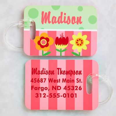 pretty luggage tags