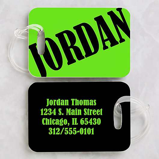 Alternate image 1 for Neon Luggage Tags (Set of 2)