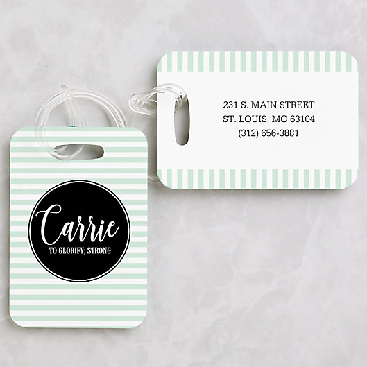 Alternate image 1 for Patterned Name Meaning Luggage Tags (Set of 2)